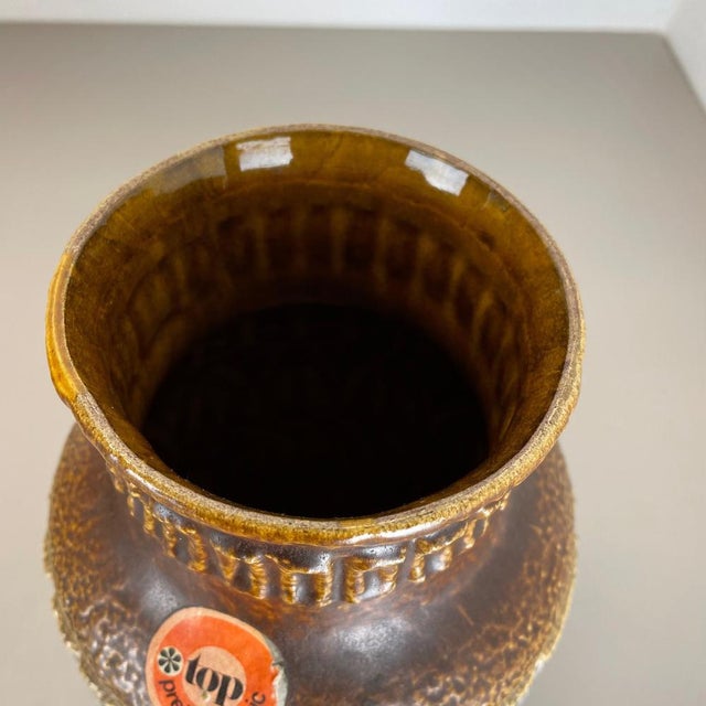 Fat Lava Pottery Vase from Bay Ceramics, Germany, 1970s For Sale - Image 6 of 18