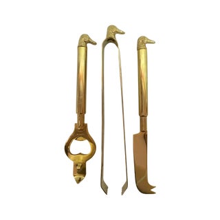 Duck Headed Brass Barware For Sale
