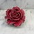Striking antique French porcelain rose flower sculpture with a large, fully modeled bloom composed of individually formed...
