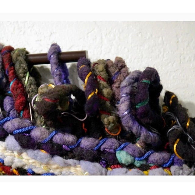 Mid 20th Century Marlen Richard, Large Handmade Tapestry Textile Wall Hanging Wool Mixed Media Marlene Richard For Sale - Image 18 of 18