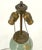 Large 22" Tall Vase Shape Green Pottery & Brass Hand Painted Table Lamp MINT