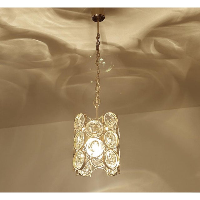 Mid-Century Modern Vintage Gilded Glass Pendant Light from Palwa, 1970s For Sale - Image 3 of 14