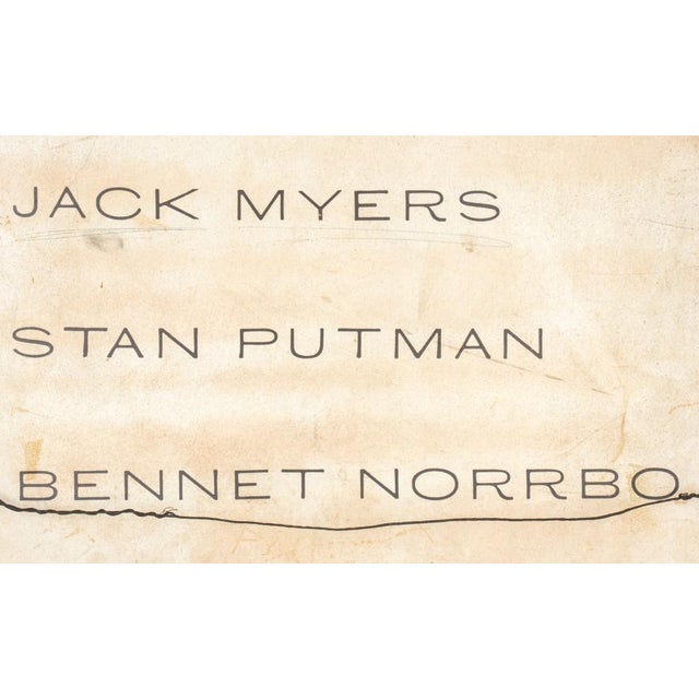 Folk Art Abstract Landscape Feline Oil on Board For Sale - Image 9 of 9