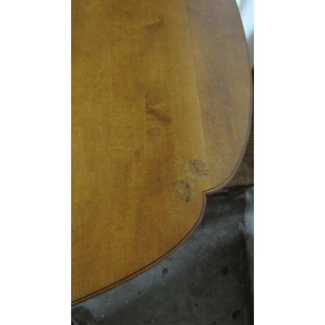 1980s 1980s Hitchcock Farmhouse Dining Kitchen Room Set Rush Seats Rare For Sale - Image 5 of 11