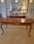 1970s French Vintage Reproduction Hand Finished Waxed Wood Dining Table With 4 Sheaf Back Rush-Seat Chairs For Sale - Image 5 of 12