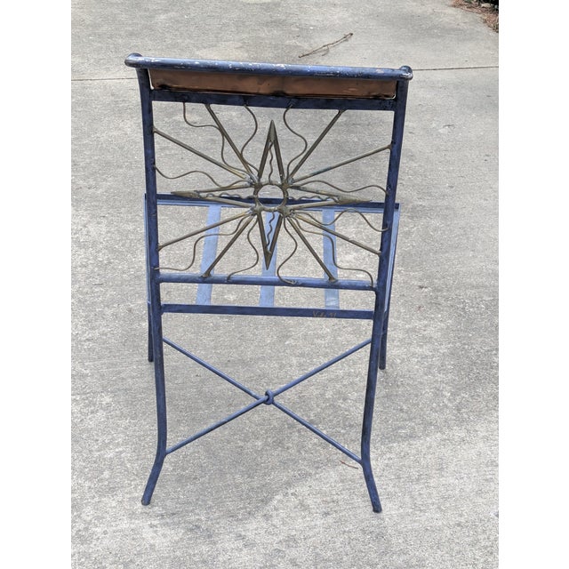 1990s Mario Villa Designer Sun Chair Brass and Iron For Sale - Image 11 of 11