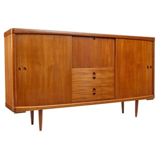 Mid-Century Danish Teak Highboard by H.W.Klein for Bramin, 1960s For Sale