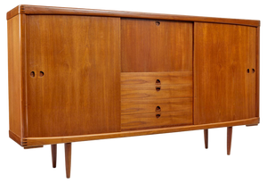 Mid-Century Danish Teak Highboard by H.W.Klein for Bramin, 1960s
