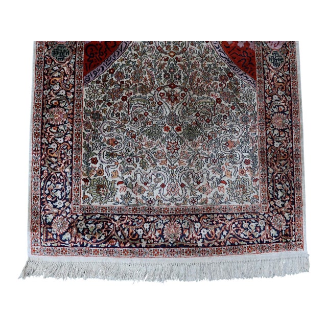 Vintage Hand-Knotted Wall Prayer Rug, 1990s For Sale - Image 13 of 18