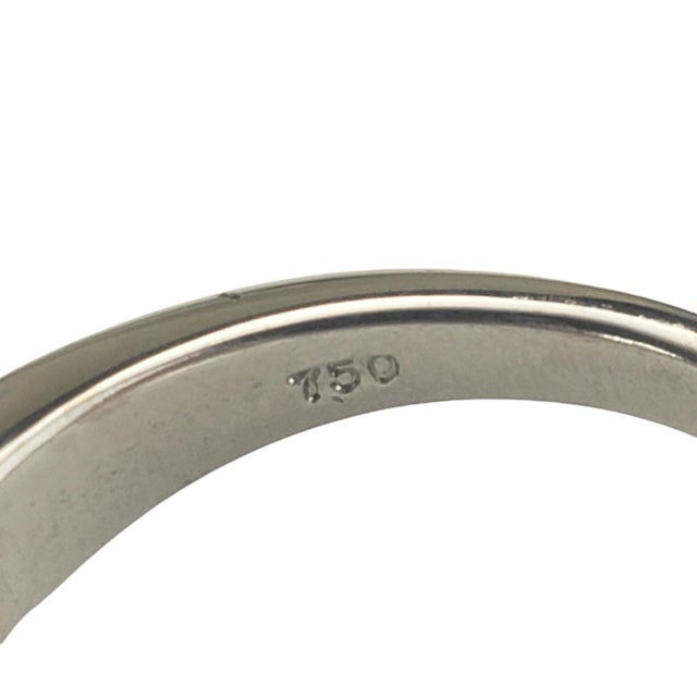 White Early 21st Century 18 Karat White Gold Diamond Band Ring Size 6.75 For Sale - Image 8 of 9