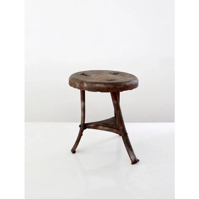 Antique Metal Milking Stool For Sale - Image 6 of 7