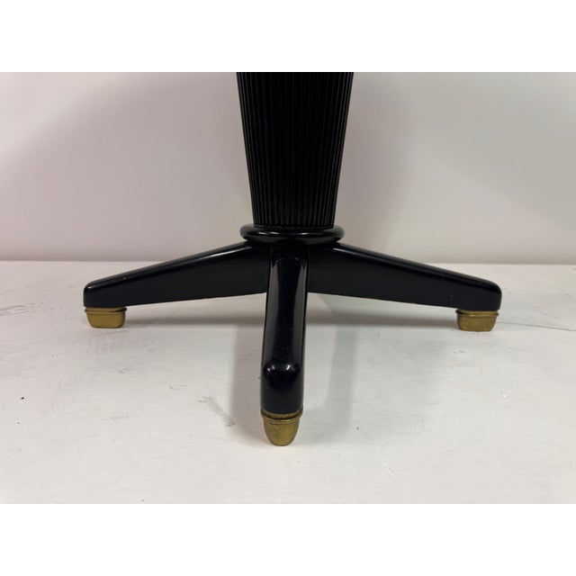 Ebonised Centre Table with Verde Alpi Marble Top, Italy, 1950s For Sale - Image 4 of 13