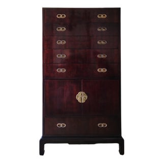 1970s Hollywood Regency Chinoiserie Chest by Michael Taylor for Henredon For Sale
