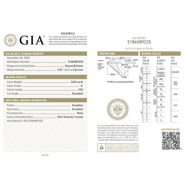 Vintage Gia 0.83 Carat Diamond 18k Yellow Gold Engagement Ring, Size 4.75 For Sale In Los Angeles - Image 6 of 6