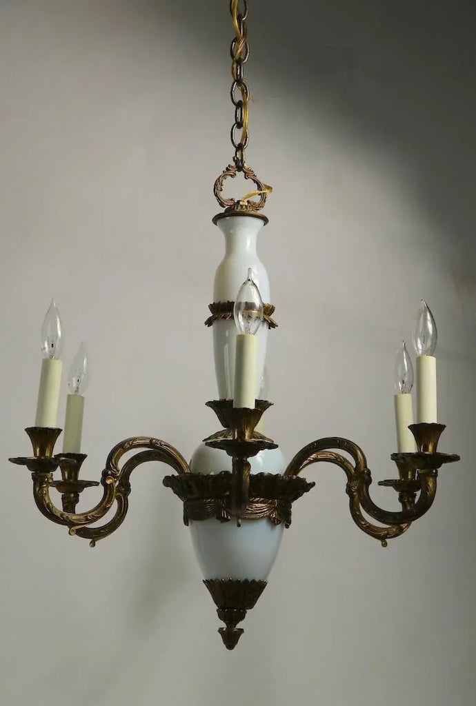 Vintage Raw Cast Brass Chandelier Arm - 10 3/4 Inch Large Lamp Part (NOS)