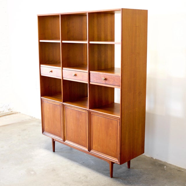 Wood Drexel Declaration Walnut Room Divider Designed by Kipp Stewart & Stewart MacDougall For Sale - Image 7 of 12