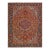 1920s Red Classic Medallion Antique Persian Heriz Carpet 9' X 11' 11" Knotted Wool Rug For Sale