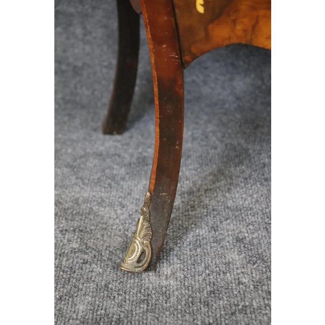 Inlaid Italian Bombe Night Stands Commodes Circa 1940 - A Pair For Sale - Image 11 of 12