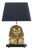 Vintage Hollywood Regency Brass Pharaoh Table Lamp, 1960s For Sale