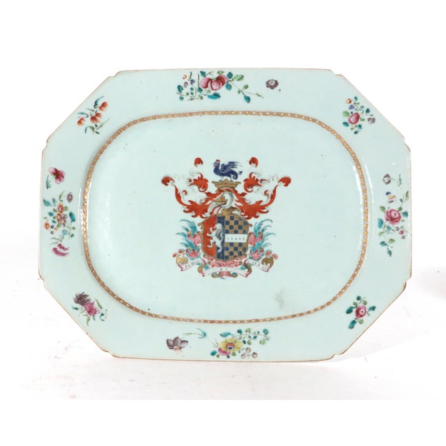 Chinese Export Porcelain Armorial Dish, Arms Hutchinson Impaling Calthrop For Sale - Image 15 of 15