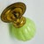Chartreuse Art Deco Brass and Glass Ceiling Lamp, Germany, 1930s For Sale - Image 8 of 10