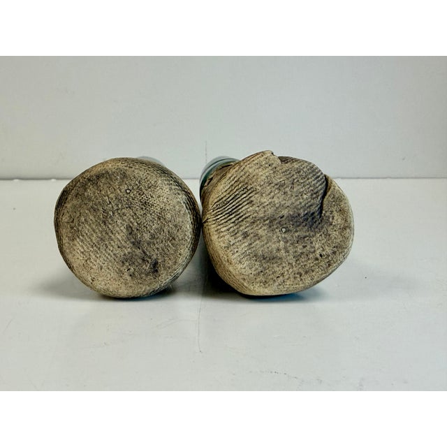 Green Vintage Richard Marshall Ceramic Candlesticks - A Pair For Sale - Image 8 of 8