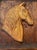 Mid 20th Century Vintage Hand Carved Wood Mid-Century Horse Wall Relief Panel Sculpture For Sale - Image 5 of 12