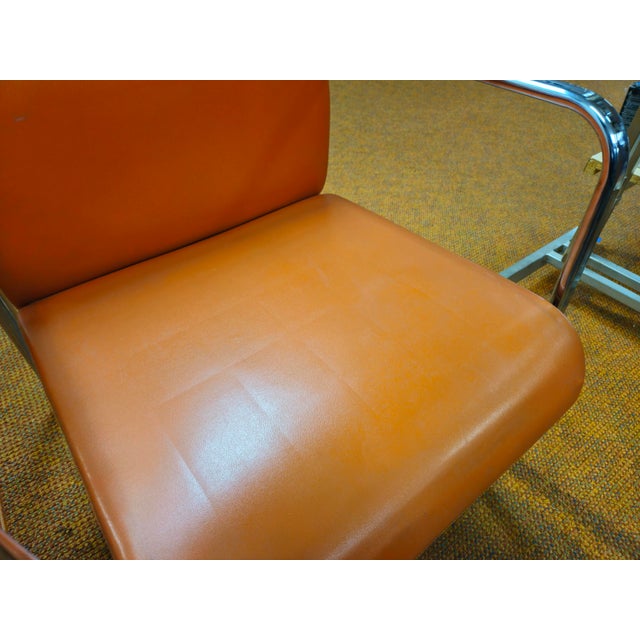Mid Century Modern Attributed to Peter Protzman for Herman Miller Orange Modular Chair Set For Sale - Image 6 of 10