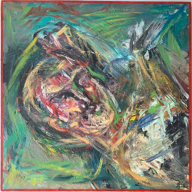 Early 21st Century Bebu Dura, Durere (Pain), Oil on Canvas For Sale - Image 5 of 5