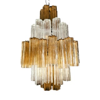 Vintage Pear-Shaped Murano Glass Chandelier in the style of Barovier, Italy, 2004 For Sale
