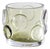 Celeste Olive Green Glass Candle Holder, 4.25" x 4" For Sale