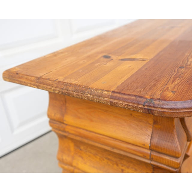 Vintage Rustic Modern Solid Pine Handcrafted Six-Drawer Dresser With Natural Patina For Sale - Image 11 of 18