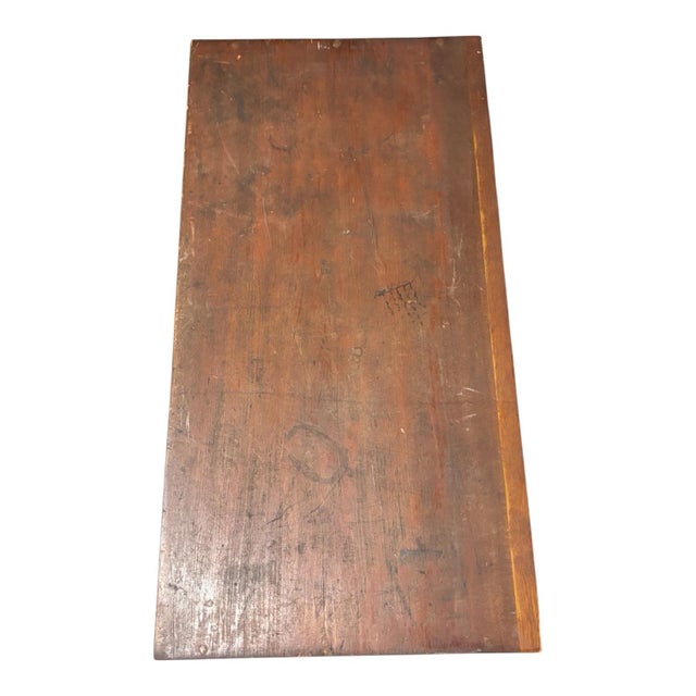 American Dovetail Antique Wood Trunk Primitive Wood Box With Candle Box Hope Chest Coffee Table For Sale - Image 3 of 8