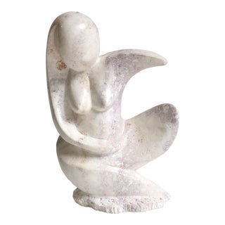 Mid Century Cubist Abstract Nude Carved Stone Sculpture For Sale