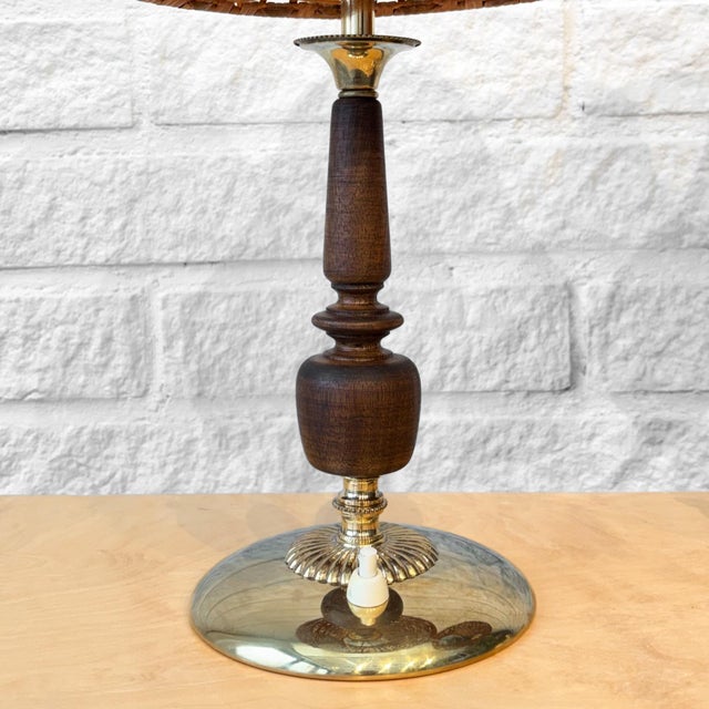 Wood Vintage Scandinavian 32060 Table Lamp by Bertil Brisborg for Nordiska Kompaniet, 1940s, Set of 2 For Sale - Image 7 of 16