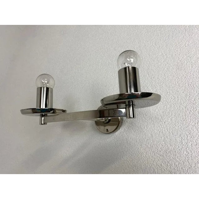 Large Bauhaus Chandelier and Wall Lamps, 1940s, Set of 3 For Sale - Image 12 of 15