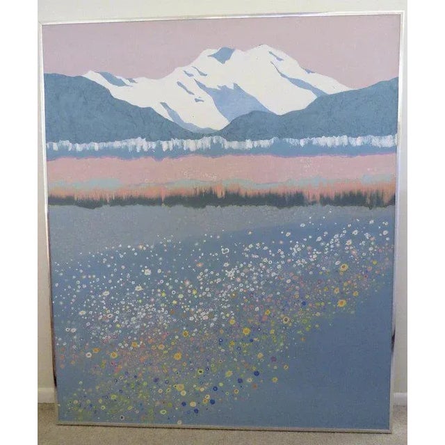 1991 "Mountain Wildflowers" Acrylic Painting by Dorothy Talbott, Framed For Sale - Image 9 of 10