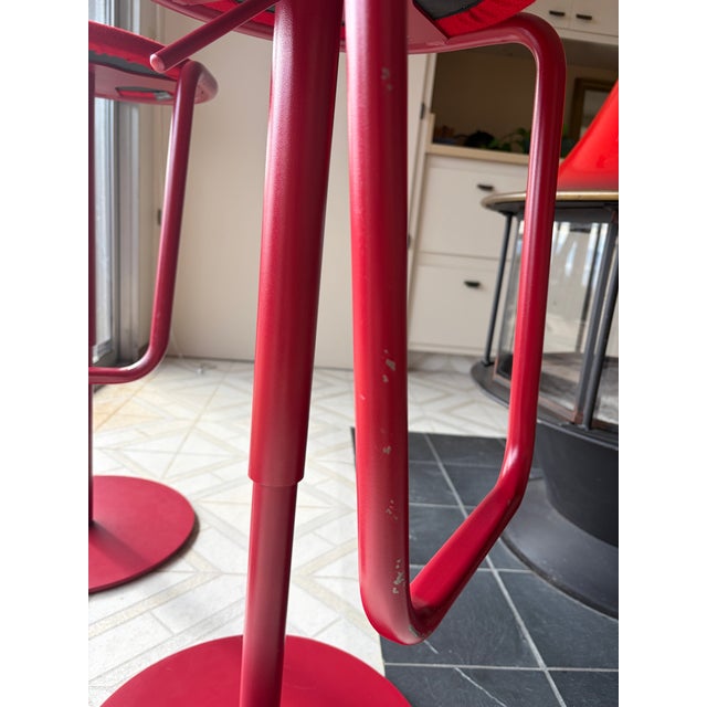 Paint Crassevig “Otto” Height-Adjustable Bar Stools, Set of 3 — Mario Ferrarini, Italy, 2015 For Sale - Image 7 of 10