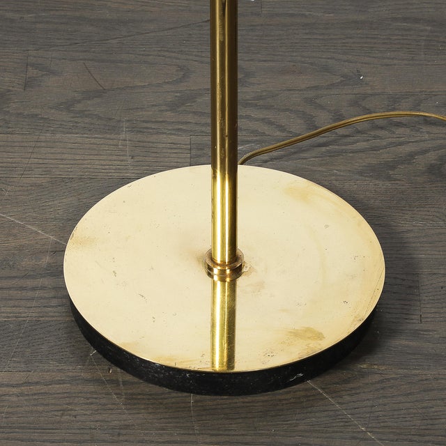 Pair of Mid-Century Articulating Polished Brass Torchieres Signed Nessen Studios For Sale In New York - Image 6 of 18
