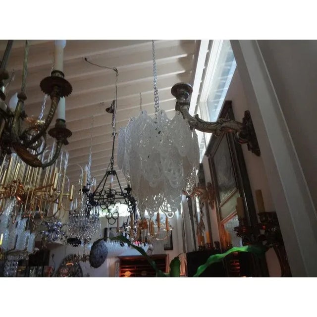 Metal 1960's Mid-Century Murano Glass Chandelier-Venini Attributed For Sale - Image 7 of 11