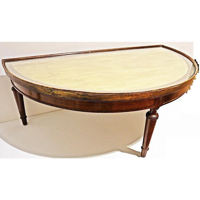 French Rosewood Demi-Lune Coffee Table For Sale - Image 3 of 11
