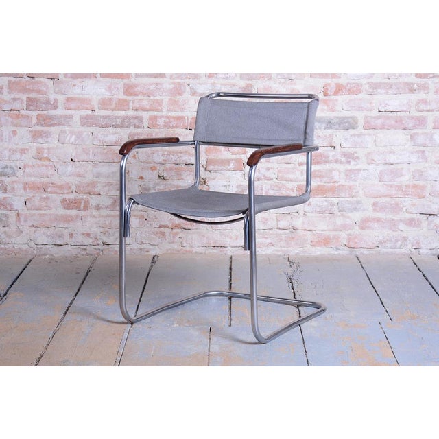 Thonet Bauhaus Czech Chrome Armchair by Marcel Breuer for Thonet, 1930s For Sale - Image 4 of 18