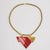 Lanvin Lanvin Gilded Serpentine Chain Necklace with Enamel Medallion For Sale - Image 4 of 10