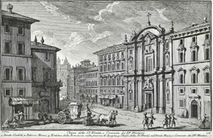 After Giuseppe Vasi, SS. Trinita Church, Etching, Late 18th Century