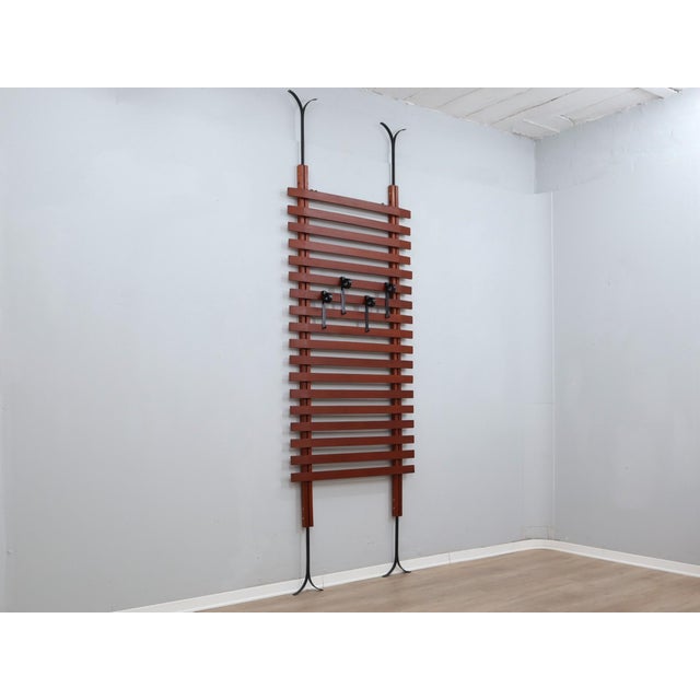 Mid-Century Italian Teak Wall Coat Rack from F.lli Proserpio, 1950s For Sale - Image 13 of 13