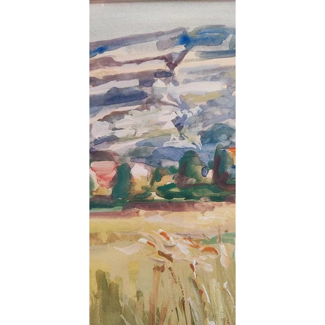 Harry Urban, Au pied des montagnes, Watercolor on Paper For Sale - Image 4 of 12
