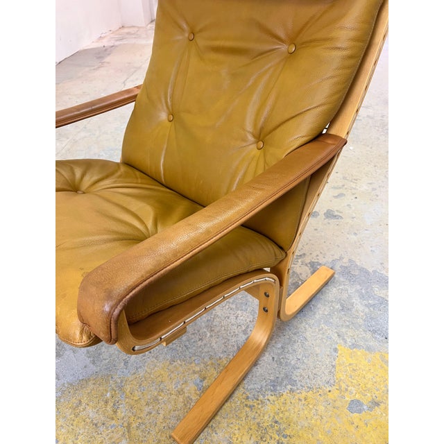 Wood Siesta Chair in Genuine Leather by Ingmar Relling for Westnofa For Sale - Image 7 of 11