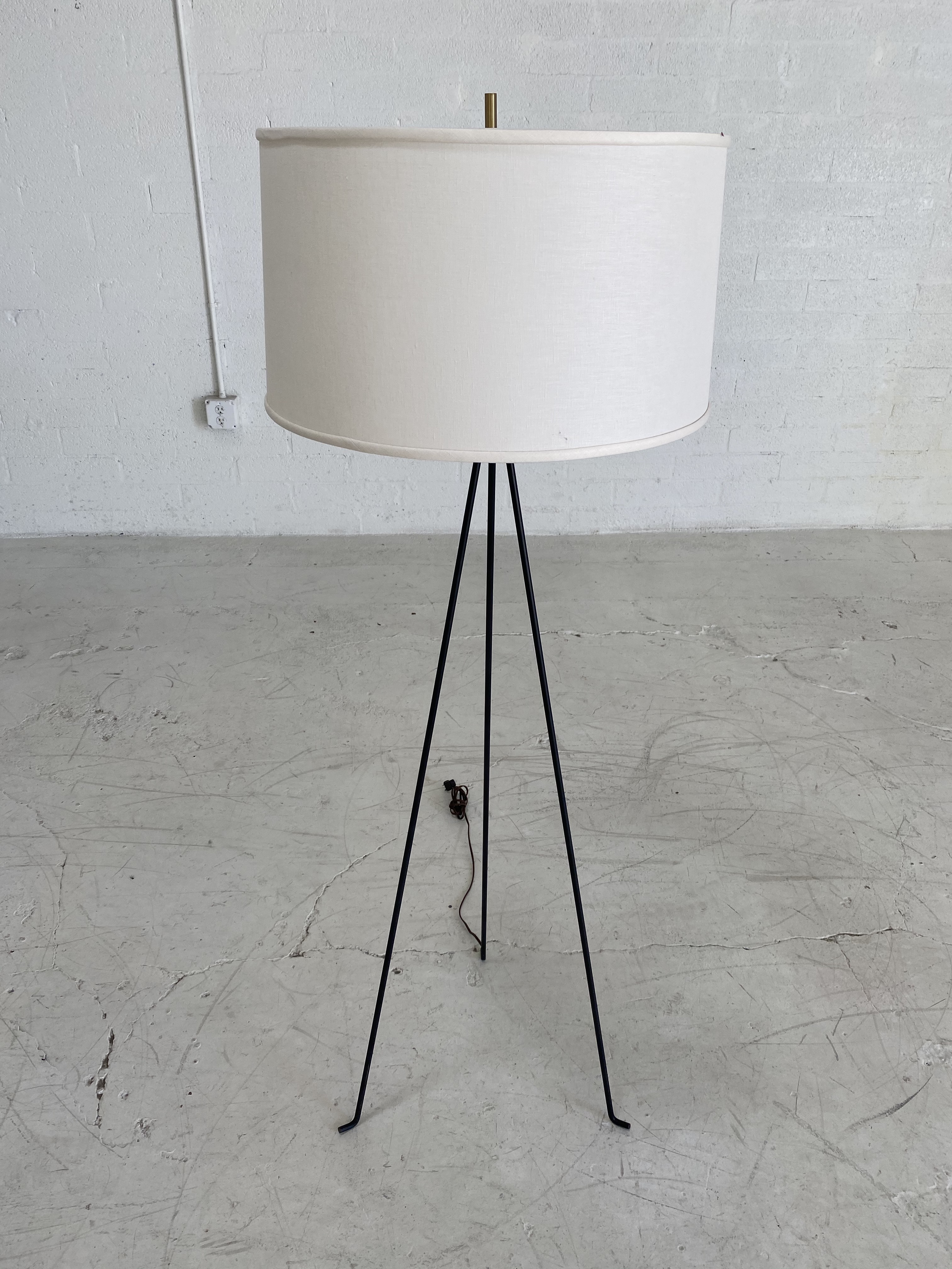 black wire floor lamp