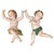 A pair of 17th-century Baroque cherubs in carved and lacquered wood, typical of Italian Baroque sacred art. They are two...