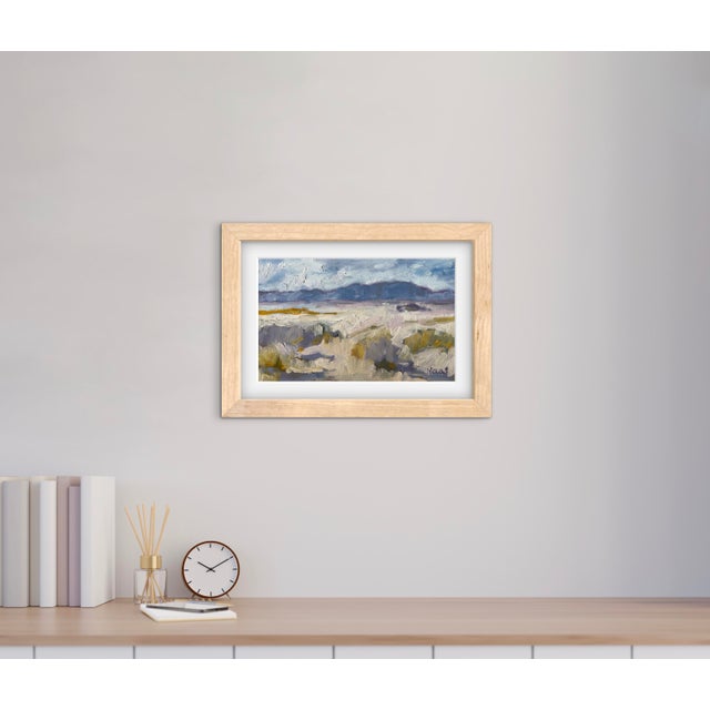 Beige Modern Impressionist Oil Painting Desertscape For Sale - Image 8 of 9